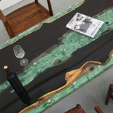 Black Walnut Custom Epoxy Resin Dining Table